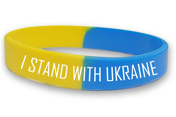 Free We Stand With Ukraine Wristband