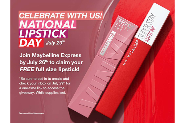 Free Maybelline Lipstick