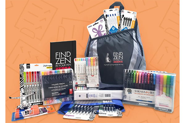 Free Zebra Pen School Set