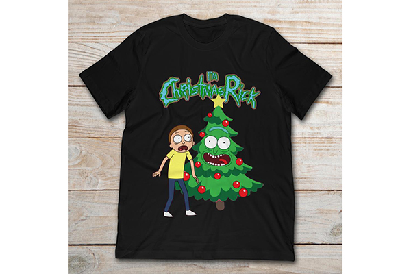 Free Christmas Rick & Morty T-Shirt