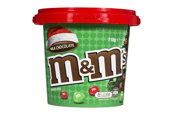 Free M&M’s Christmas Tub