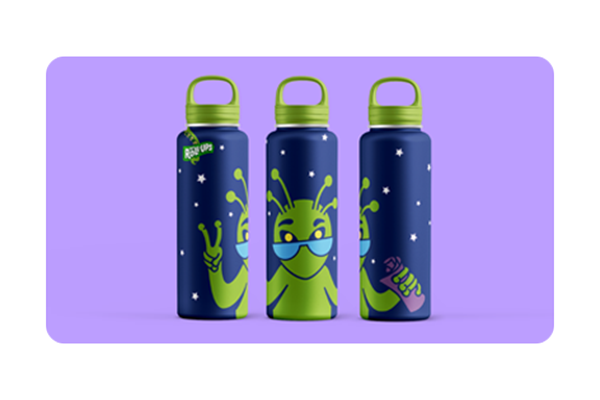 Free Alien Water Bottle