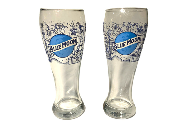Free BlueMoon Holiday Glass Set