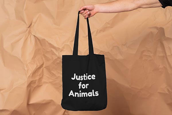 Free Justice For Animals Tote Bag