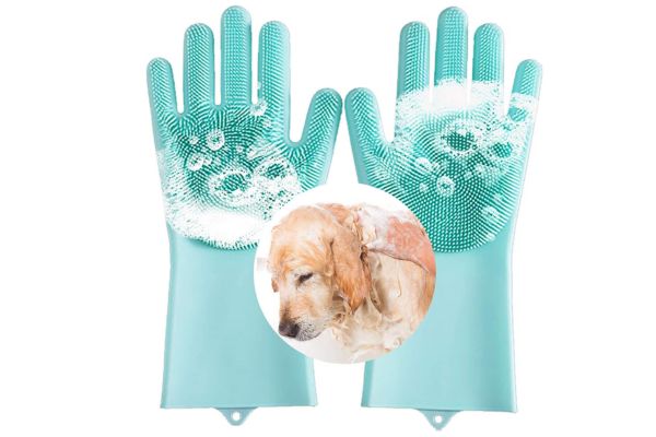 Free Dog Bathing Gloves