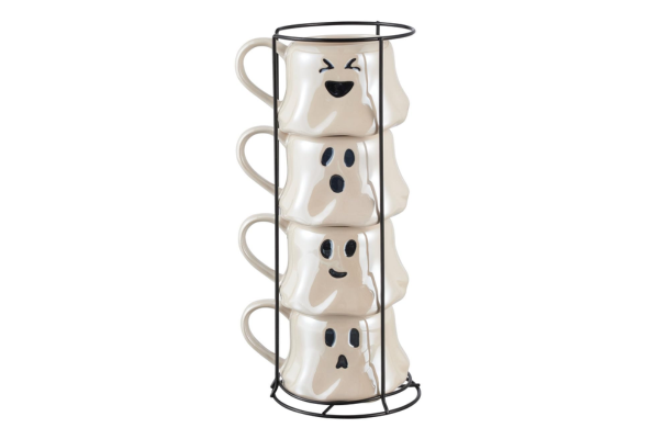 Free Halloween Ghost Mug Stack